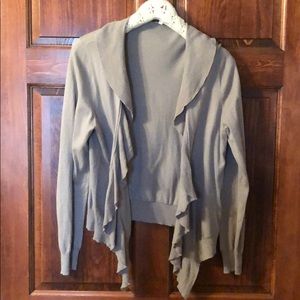 JCREW ruffle cardigan